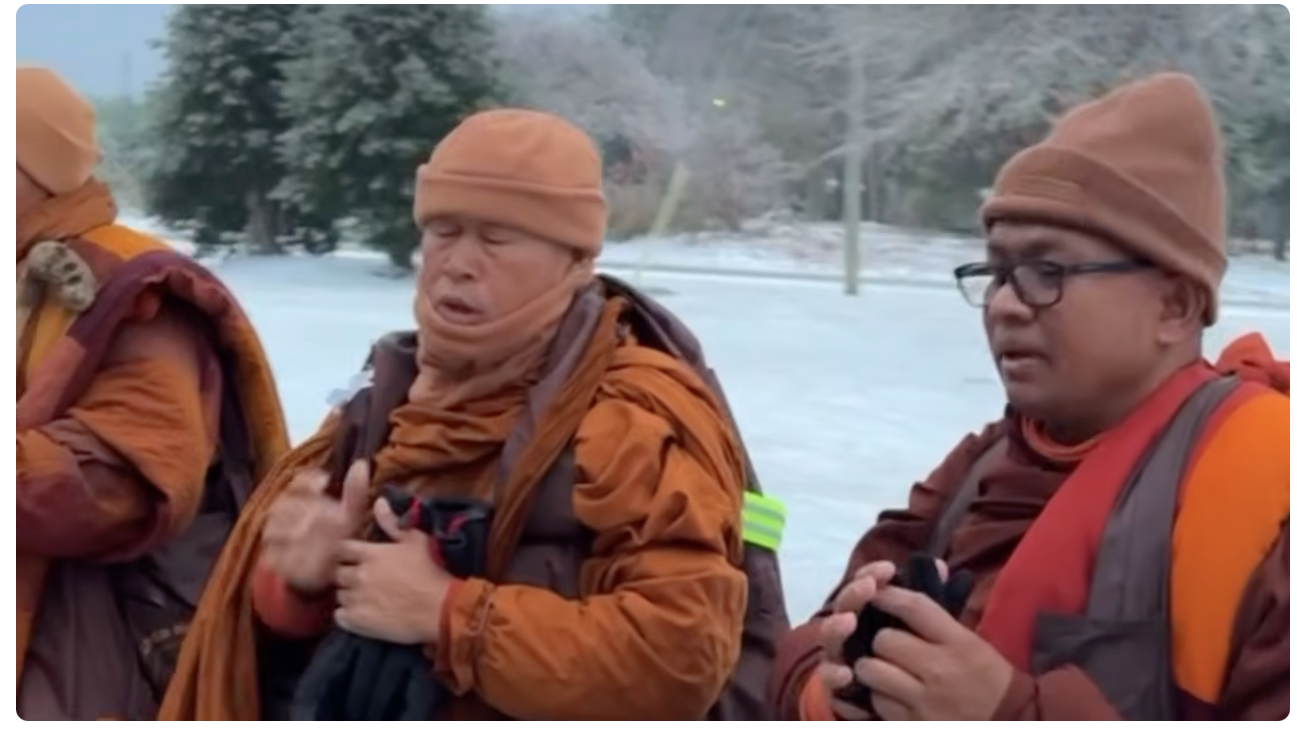 Boedhistische monniken wandelen voor Vrede in de Verenigde Staten